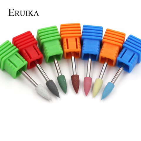 ERUIKA 1 PC Bullet Tête En Caoutchouc De Silicium Nail Perceuses Bit Flexible Polisseuse Manucure Machine Nail Accessoires Lime À Ongles Outils Polonais ► Photo 1/6