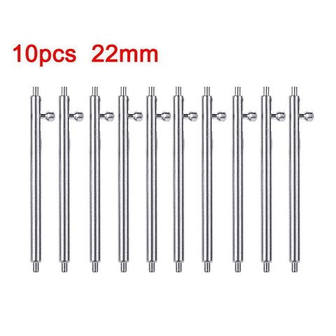 10 pièces goupille de montre Pepair outils et Kits 1.5mm diamètre à dégagement rapide bracelet de montre barres de ressort broches 16MM 18MM 20MM 22MM 24MM longueur ► Photo 1/6