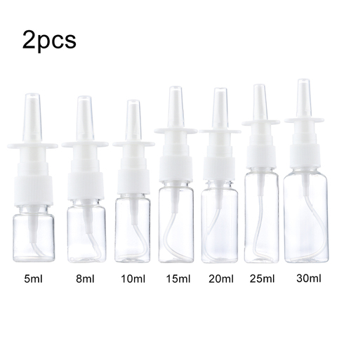 2 pièces 10 ml/20 ml/30 ml blanc vide en plastique bouteilles de pulvérisation nasale pompe pulvérisateur brouillard nez vaporisateur bouteille rechargeable pour emballage médical ► Photo 1/6