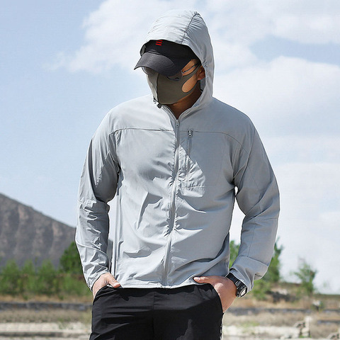 Hommes été en plein air ultra-léger tactique peau vestes imperméable respirant protection solaire coupe-vent escalade pêche Anti UV vestes ► Photo 1/6