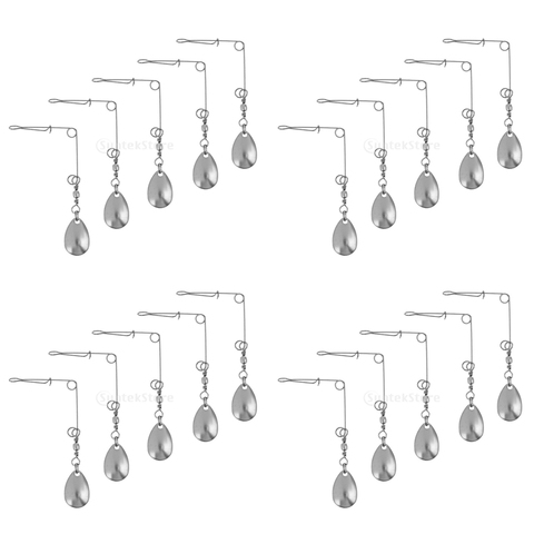 20 pièces Spinnerbait leurres de pêche Mini paillettes appâts lames lisse cuillères plates-formes accessoires de pêche à la mouche Spinners cuillères leurres brochet ► Photo 1/6