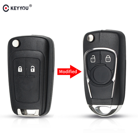 KEYYOU-coque de clé pliante modifiée, 2 3 4 5 boutons, pour Chevrolet Cruze, pour VAUXHALL OPEL Insignia Astra H J Zafira B C J 2 ► Photo 1/6