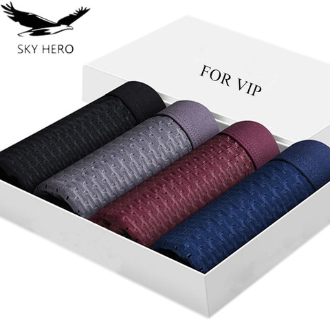 SKY HERO – boxer pour homme, lot de 4 pièces, sous-vêtements masculins ► Photo 1/6