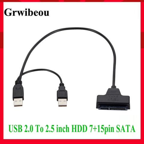 Grwibeou-adaptateur Usb vers Sata USB 2.0 vers SATA 2.5 