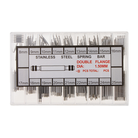 8mm-25mm horlogers montre barres à ressort sangle lien broches acier inoxydable Kit de réparation outil ► Photo 1/6