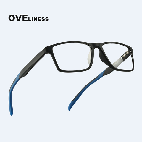 Lunettes TR90 à monture de lunettes pour hommes | Monture de lunettes Ultra légère et carrée pour la myopie, lunettes et montures de lunettes pour ordinateur ► Photo 1/6