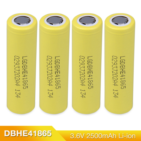 Batterie Lithium-ion Rechargeable 100% HE4 2500mAh, 1-20 pièces, 18650HE4, pour lampe-torche E-cigarette, LG 18650, 20a ► Photo 1/6