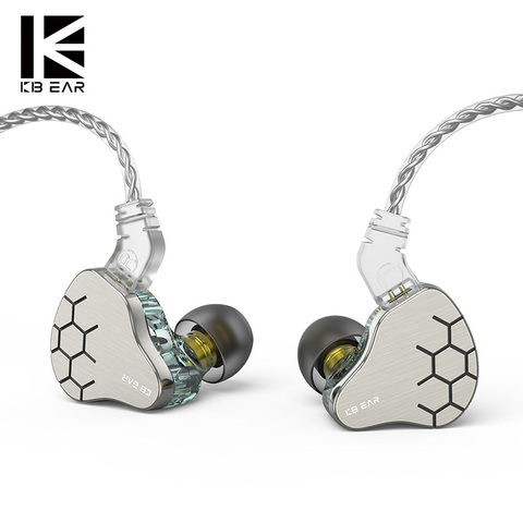 KBEAR Lark Hybrid – écouteurs intra-auriculaires 1DD + 1BA, oreillettes de sport, hi-fi, musique, avec broche de 0.78mm, câble plaqué argent 4N, KS2 ► Photo 1/6