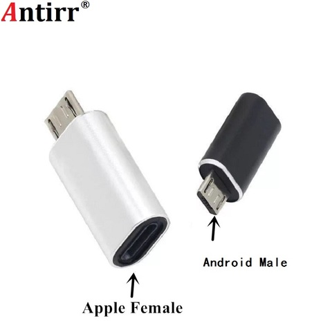 Câble de foudre 8Pin au connecteur adaptateur mâle Micro USB pour Samsung Xiaomi Huawei Android téléphone portable tablette ► Photo 1/6