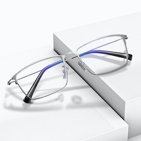 Nouveauté lunettes de lecture en métal pleine jante lunettes Anti Blue Ray pour les personnes âgées à la mode et confortable haute définition ► Photo 1/6