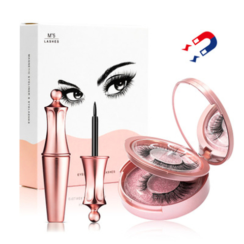 Ensemble de faux cils magnétiques et d'eyeliner liquide magnétique 5 aimants Extension de faux cils naturels Kit de maquillage durable imperméable à l'eau ► Photo 1/6