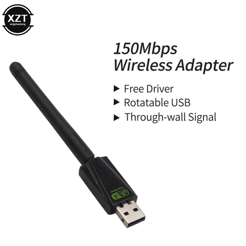 Adaptateur Wifi USB sans fil, pilote gratuit, antenne Wi-Fi 150Mbps, adaptateur USB, clé Wi-fi RTL8188, Dongle, carte réseau WPS, cryptage à une clé ► Photo 1/6