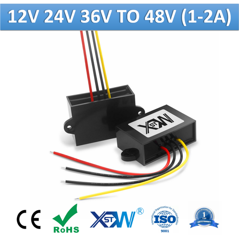 XWST DC DC intensifier 12V 24V 36V à 48 V Boost convertisseur de puissance 1A 1.5A 2A 48 Volts ABS plastique régulateur de tension stabilisateur ► Photo 1/6