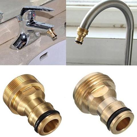 Raccord de robinet à filetage rapide pour la maison, adaptateur pour tuyau d'eau de jardin de voiture, vaporisateur, accessoires de robinet Portable, adaptateur pour robinet tuyau en laiton ► Photo 1/6