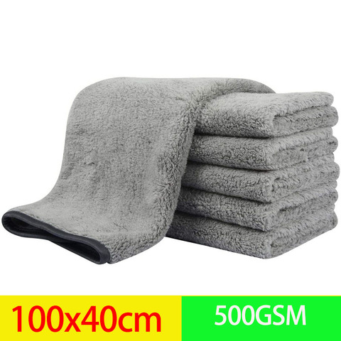 Chiffons de nettoyage de voiture en microfibre, chiffon en microfibre Ultra-épais pour le lavage et les détails de polissage de voiture et de maison ► Photo 1/6