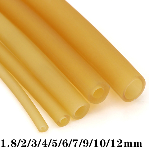 Nature Latex caoutchouc tuyaux 2 3 4 5 6 7 9 10 12 14 17 mm ID x OD haute élastique élastique chirurgical Tube médical fronde catapulte ► Photo 1/5