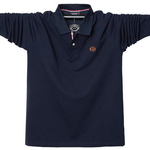 2022 automne hommes Polo coton hommes d'affaires mode Homme polos à manches longues confortable Polo Shirt 5XL marque vêtements ► Photo 1/6