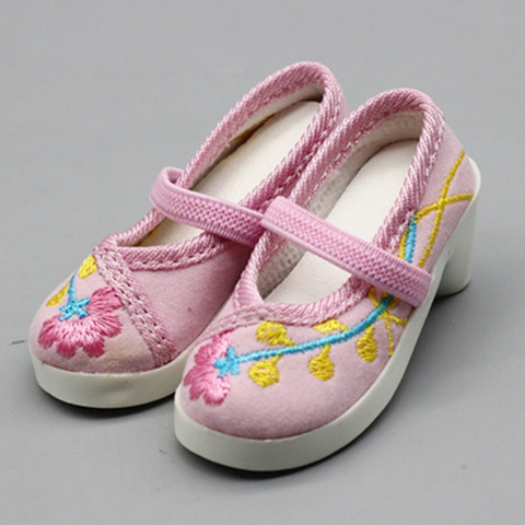 Poupées chaussures pour 1/3 60cm BJD/SD poupées talon bas chaussures brodées bricolage habiller accessoires pour filles cadeau ► Photo 1/6