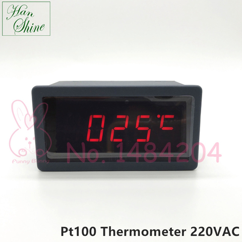 Thermomètre numérique-50 ~ 400C AC 220V pour Pt100 3 fils Pt 100 indicateur de température rouge LED affichage thermique 5135H ► Photo 1/6