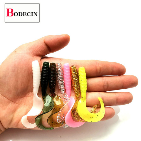 Leurre souple en Silicone avec odeur de crevette et de sel, appât artificiel Wobbler idéal pour la pêche en hiver, ver, carpe ► Photo 1/6