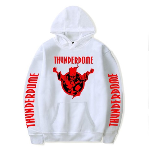 Thunderdome hommes à capuche Cool imprimer Harajuku sweat 80s 90s hauts femmes mode Streetwear mâle Hardcore Thunderdome pull ► Photo 1/6