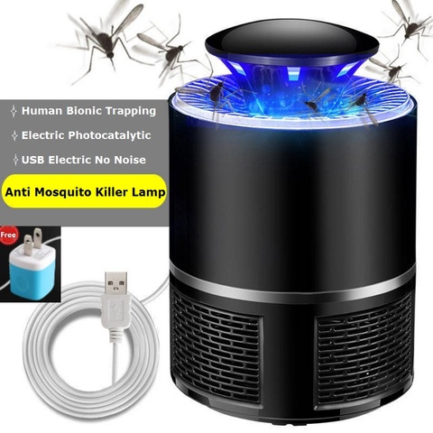 Lampe anti-moustiques, USB, piège à lumière bionique humaine, électrique, photocatalytique, tueur de moustiques, pour chambre/jardin ► Photo 1/6