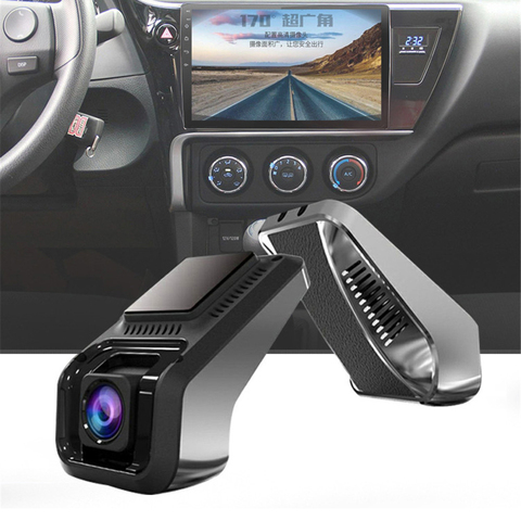 Double lentille Dash Cam voiture caméra enregistreur Dvr ADAS 1080P Navigation USB vidéo conduite enregistrement avant et arrière caméra cachée U8 ► Photo 1/6