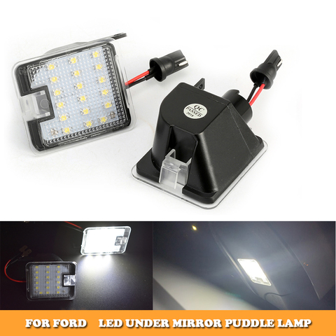 2 pièces 6000k blanc led sous miroir latéral flaque lumières pour Ford Focus Kuga Escape mondeo MK4 s-max MK2 Galaxy Grand c-max voiture lampe ► Photo 1/6