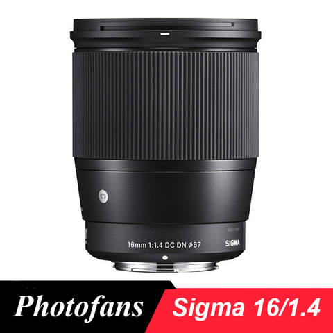 Sigma 16 / 1.4 objectif 16mm f1.4 DC DN objectif contemporain pour Sony e-mount caméras, noir A6500 A6300 A6000 A5100 A5000 ► Photo 1/1