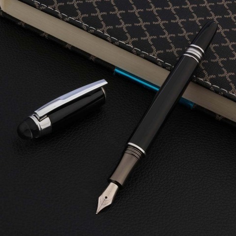 Luxe baoer 79 stylo plume ligne noire baril plume moyenne papeterie bureau fournitures scolaires écriture ► Photo 1/6