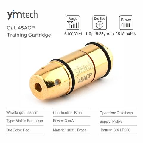 Collimateur tactique de portée de balle d'entraînement de cartouche de laser d'entraîneur de point rouge de balle de laser de 45ACP pour l'arme à feu ► Photo 1/6