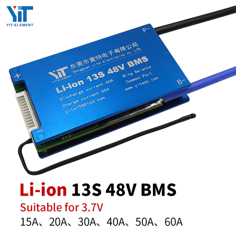 13S BMS 48V 3.7V batterie au lithium carte de protection égalisation de la température protection contre les surintensités PCB 15A 20A 30A 40A 50A 60A ► Photo 1/6