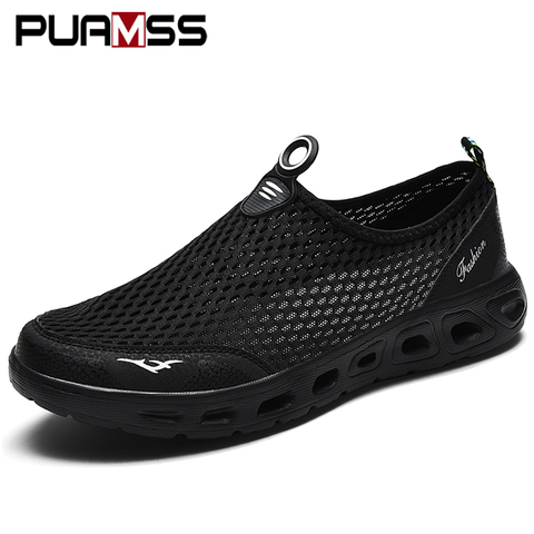 Hommes chaussures décontractées 2022 été nouveaux hommes sandales Air Mesh léger respirant eau Slip-on chaussures hommes baskets Sandalias Mujer ► Photo 1/6