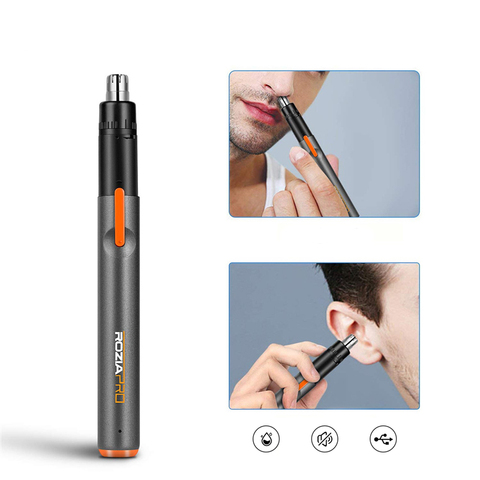 Nez électrique oreille tondeuse Effctive pour hommes et femmes avec USB Charge rapide faible bruit Mini stylo-grip Portable épilateur de nez ► Photo 1/6