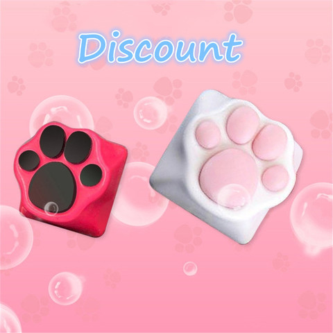 Claviers de clavier de protection de chat-pattes d'artisan de patte de chat de Silicone d'abs pour le Swit de MX de cerise ► Photo 1/6