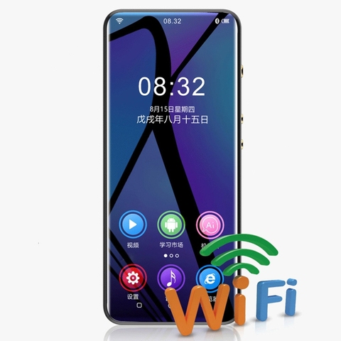 Yescool M200 portable intelligent AI android WiFi sport Bluetooth mince vidéo téléchargement APP plein écran tactile médias FM MP4 lecteur de musique ► Photo 1/6