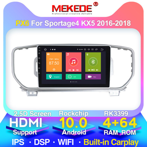 Mekede – autoradio Android 10.0, 4G, Navigation GPS, WIFI, lecteur multimédia, 2din, stéréo, unité centrale pour voiture KIA KX5 Sportage (2016, 2017) ► Photo 1/6