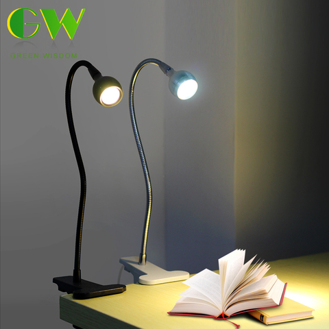 Lampe de bureau, alimenté par USB, modèle LED Flexible, idéal pour étudier, chambre à coucher, voyage, Table de chevet, modèle Clip de fixation ► Photo 1/6