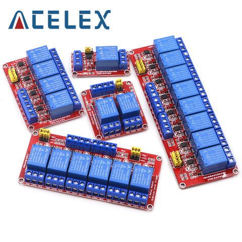 1 2 4 6 8 canaux 24V relais Module carte bouclier avec optocoupleur soutien haut et bas niveau déclencheur pour Arduino ► Photo 1/6