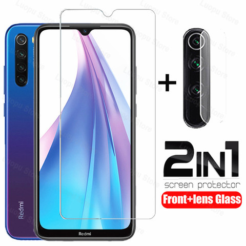 Verre 2 en 1 pour Xiaomi Redmi Note 8T note 7 8 pro sur Redmi 8 8A 7A protecteur d'écran verre de protection pour Redmi Note 8 8T verre ► Photo 1/6