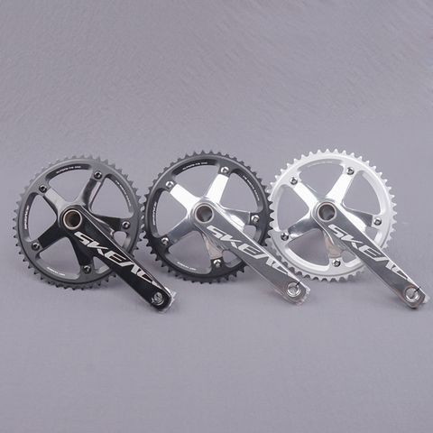 Ensemble de manivelle de vélo à pignon fixe SKEACE 144 BCD 48T roue à chaîne en aluminium à vitesse unique pour vélo de route vélo fixe ► Photo 1/6