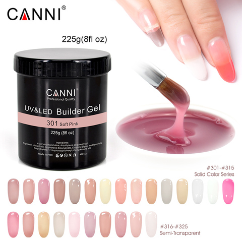 225g 8oz CANNI Camouflage thinn gelée UV tremper 25 bâton uv constructeur Gel manucure multi-fonction ongles transparent uv ongles gel ► Photo 1/6