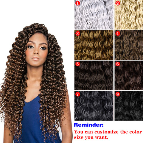 DinDong – extensions capillaires synthétiques ondulées de 32 pouces, tissage en lot Deep Wave africain ► Photo 1/6