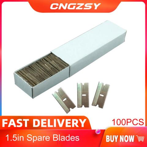 CNGZSY 100 pcs Métal Lames Sécurité Rasoir Grattoir Colle Couteau Verre Remplacement du Filtre En Acier Au Carbone Lame Voiture Teinter Outils E13 ► Photo 1/6