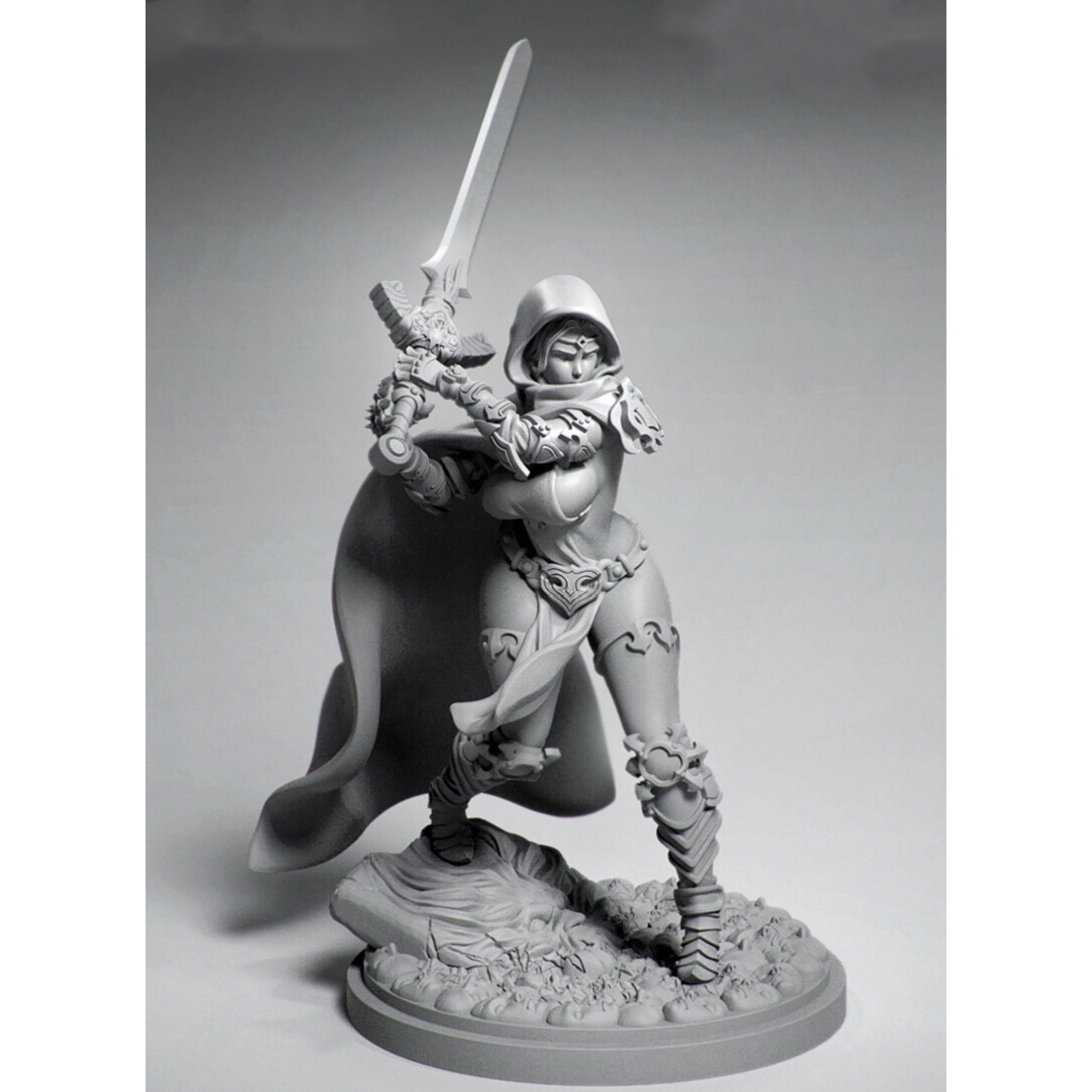 Figurine modèle GK en résine 30mm, jeu de rôle féminin, kit non assemblé et non peint ► Photo 1/5