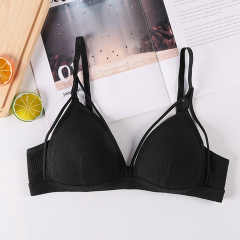 Sous-vêtements en coton sans couture sport soutien-gorge confort respirant sauvage couleur unie soutiens-gorge Sexy Lingerie femmes intimes ► Photo 1/6