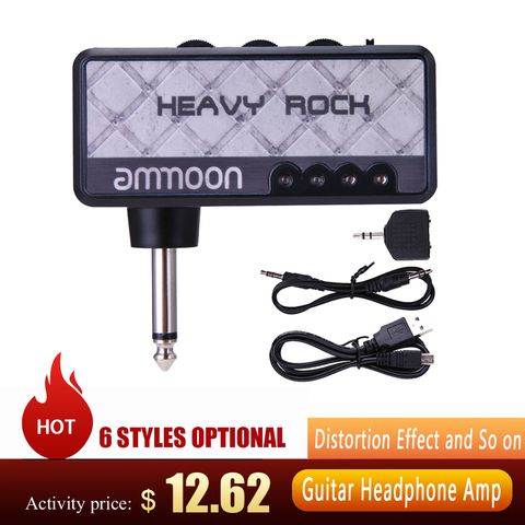 Ammoon amplificateur guitare électrique ampli Mini casque ampli intégré effet de distorsion Mini prise guitare électrique amplificateur casque ► Photo 1/6