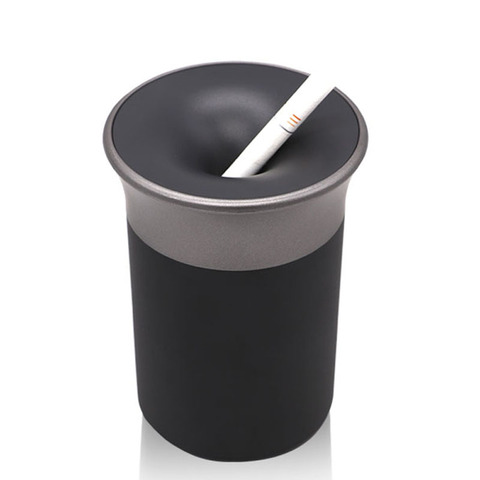 Cendrier noir Portable pour voiture, cendrier de rangement, tasse de bureau, porte-Cigarette ► Photo 1/6