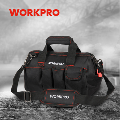 WORKPRO sac à outils étanche sacs de voyage hommes sac à bandoulière sacs à outils grande capacité livraison gratuite 4 taille (12 14 16 18 pouces) ► Photo 1/6