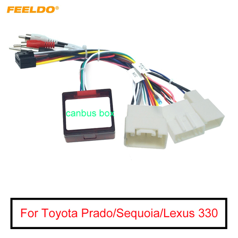 Lecteur DVD Audio de voiture adaptateur de câble d'alimentation Android 16PIN avec boîte Canbus pour faisceau de câbles Toyota Prado/Sequoia/Lexus 330/350 ► Photo 1/6
